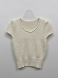Puff Angora Short-Sleeve Knit