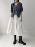 [Long sleeve ver.] Roman Tie V-neck Blouse
