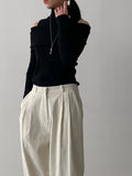 Illy Pintuck Corduroy Wide Slacks