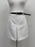 [Pants Lining!/Belt SET] Benny Pleated A-Line Mini Skirt
