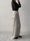 [unisex] Chino Belted Cotton Wide Pants