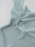 Haze Chiffon Tie Crop Blouse