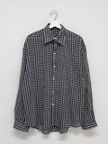 Linen Gingham Check Overfit Shirt