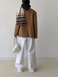 Nordic Color Matching Hair Long Muffler