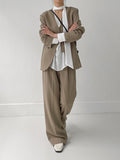 Taize Button Two-Tuck Wide Slacks