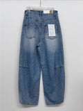[unisex] 250 pin tuck wide denim pants