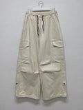 [unisex] 3way pin tuck cargo wide pants