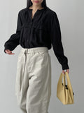 Frill Round Blouse