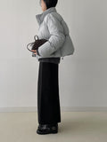 Belted H-Line Brushed Long Skirt