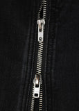 Premium Crop Biker Denim Jacket