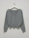 Soft V-neck Crop Knit