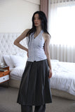 Frill Smoke Holter Neck Blouse