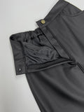 Matte Leather High Waist Long Skirt