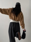 Soft Mock Neck Knit T-shirt