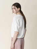[Premium] Whole Garment Ariere V-neck Linen Knit