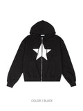 One star hoodie zip-up