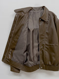 Edison Leather Overfit Blouson Jumper