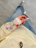 Flower See-through Layered T-shirt