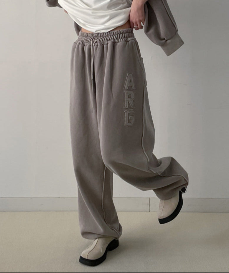 【INCHANT ME】[unisex] Numbering Pigment Wide Training Pants INCHANT ME(インチャントミー) - [男女兼用]ナンバリング
