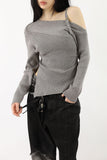 Ien Unbalanced Shoulder Knit