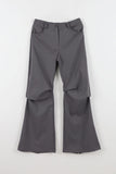 Back button pin tuck bootcut slacks