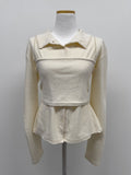 [Bustier SET] Serine Rib Cardigan T-shirt