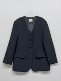 Frank No-Collar Loose Fit Jacket