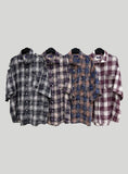 Mix Dirty Check Half Shirt