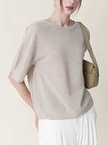 [Premium] Whole Garment Miru Short Sleeve Knitwear