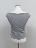 Grip Ribbed Off-Shoulder T-Shirt