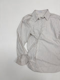[Wrinkle Free] Two Way Wrap Stripe Loose Fit Shirt