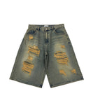 Vintage Destroyed Bermuda Denim