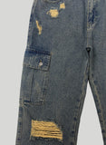 Scratch Damage Cargo Denim