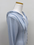 Pin-Tuck Hood Neck Slim Fit Tee