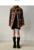 Mink reversible half mustang jacket