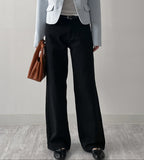 Basic Cotton Semi-Wide Pants