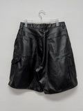 [unisex] Leather Carpenter Bermuda Wide Pants