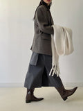 [Skirt SET] Corduroy Sleeveless Long One Piece