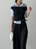 Kalin pleated wide slacks