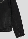 Premium Crop Biker Denim Jacket