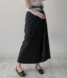 Unbalanced Stripe H-Line Skirt