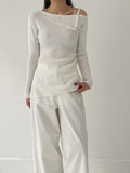 Andew One Shoulder Knit T-Shirt