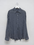 Linen Gingham Check Overfit Shirt