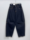 [unisex] 250 pin tuck wide denim pants