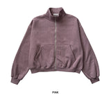Cozy Hip-Hop Brushed Zip-Up