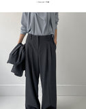 Taize Button Two-Tuck Wide Slacks