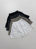 Frill Banding Flared Mini Skirt