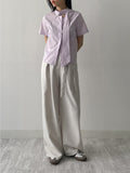 Connie Strap Pleated Wide Slacks