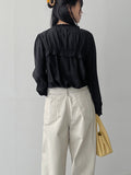 Frill Round Blouse