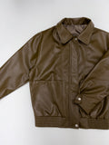 Edison Leather Overfit Blouson Jumper